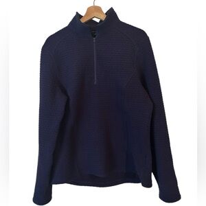 Emily B 100% Polyester Cable Knit Textured‎ 1/4 Zip Pull Over Sweater Size M